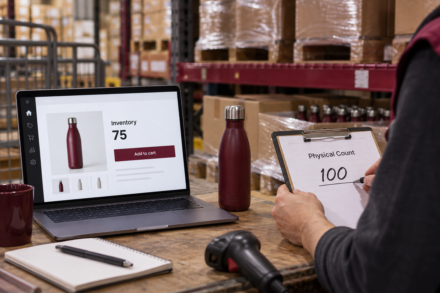 Editorial illustration for Why Shopify and your 3PL show different inventory numbers